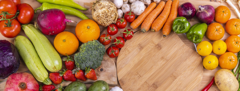 Many kinds of vegetables for a vegan diet